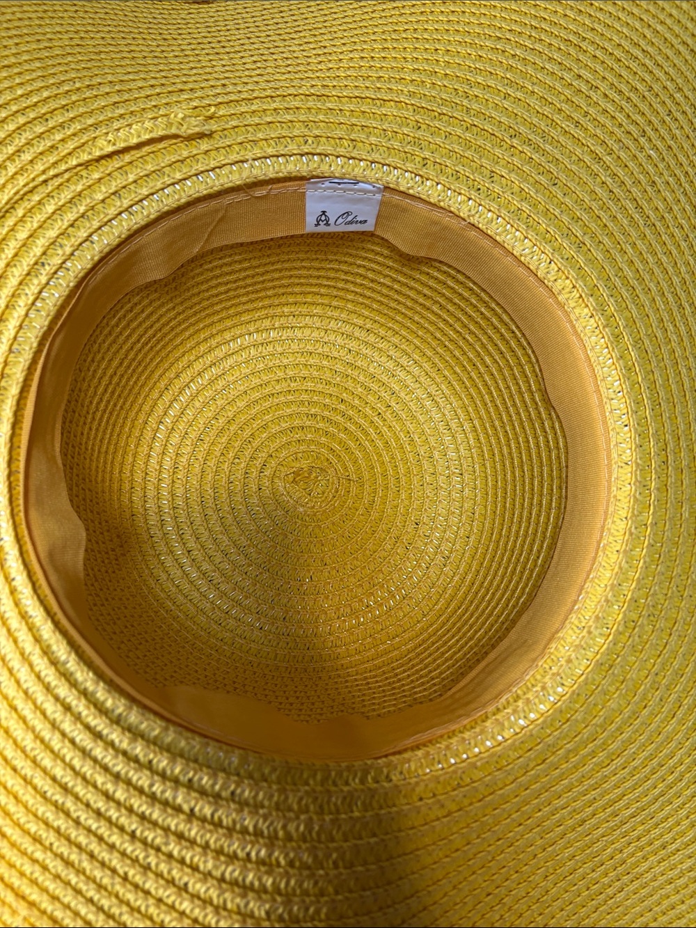 NWT Wide Brim Yellow Straw Raffia Hat M-L - Picture 2 of 5
